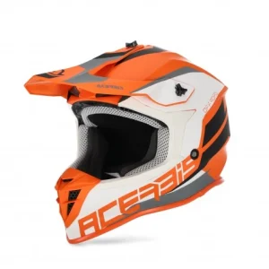 ACERBIS LINEAR 2206 CAPACETE INTEGRAL DE MOTO LARANJA BRANCO