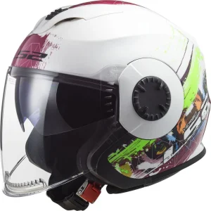 LS2 OF570 VERSO SPRING CAPACETE INTEGRAL DE MOTO BRANCO ROSA