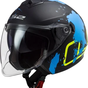 LS2 OF573 TWISTER II CAPACETE INTEGRAL DE MOTO MATE PRETO AZUL