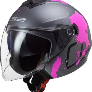 LS2 OF573 TWISTER II CAPACETE INTEGRAL DE MOTO TITANIUM PURPURA