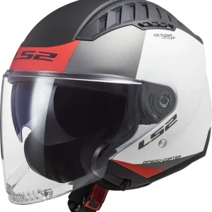 LS2 OF600 COPTER URBANE CAPACETE INTEGRAL DE MOTO MATE BRANCO VERMELHO