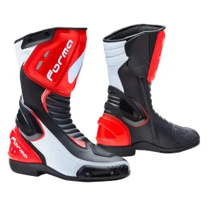 FORMA FRECCIA BOTAS DE MOTO PRETO BRANCO VERMELHO
