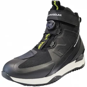 MUGENRACE BOT-MNR-2461 Moto Urban Botas Preto Amarelo Fluo