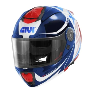 GIVI X.27 DIMENSION MOTO CAPACETE MODULAR BRANCO AZUL VERMELHO