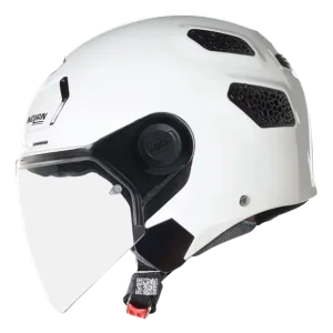 NOLAN N30-4 T CLASSICO 305 Abierto Moto Casco Blanca metalizada