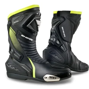 SHIMA RSX-6 Corrida Botas Homem DE MOTO Preto Fluo Amarelo