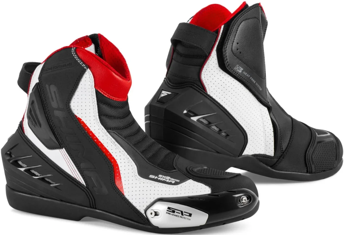 SHIMA SX-6 Botas Urban Senhora DE MOTO Preto Vermelho BLANCO - Image 2