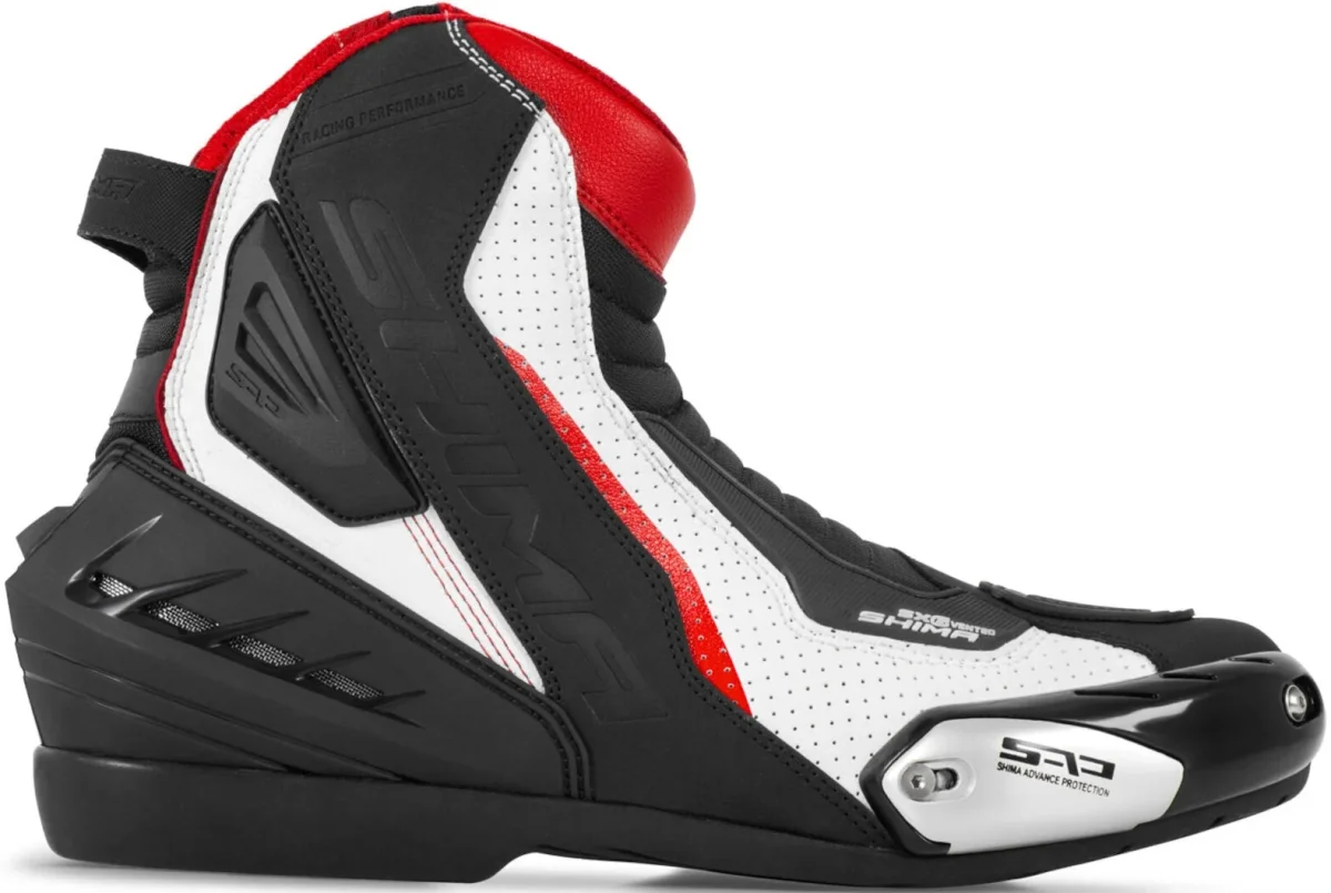 SHIMA SX-6 Botas Urban Senhora DE MOTO Preto Vermelho BLANCO - Image 3