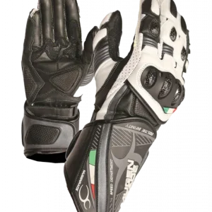 MUGENRACE NEPTUN Motocicleta Luvas Branco Preto