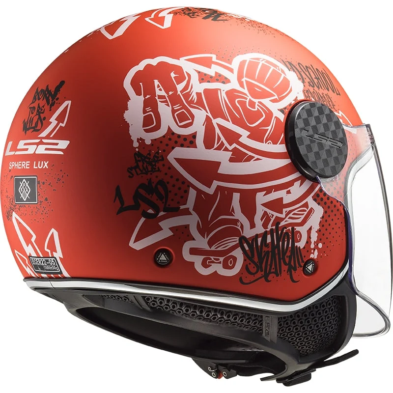LS2 OF558 SPHERE LUX CAPACETE INTEGRAL DE MOTO MATE VERMELHO - Image 3
