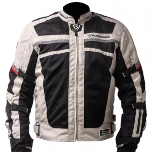 MUGENRACE A-TTRAVERSARE Moto Textil Casaco Cinza Claro Preto