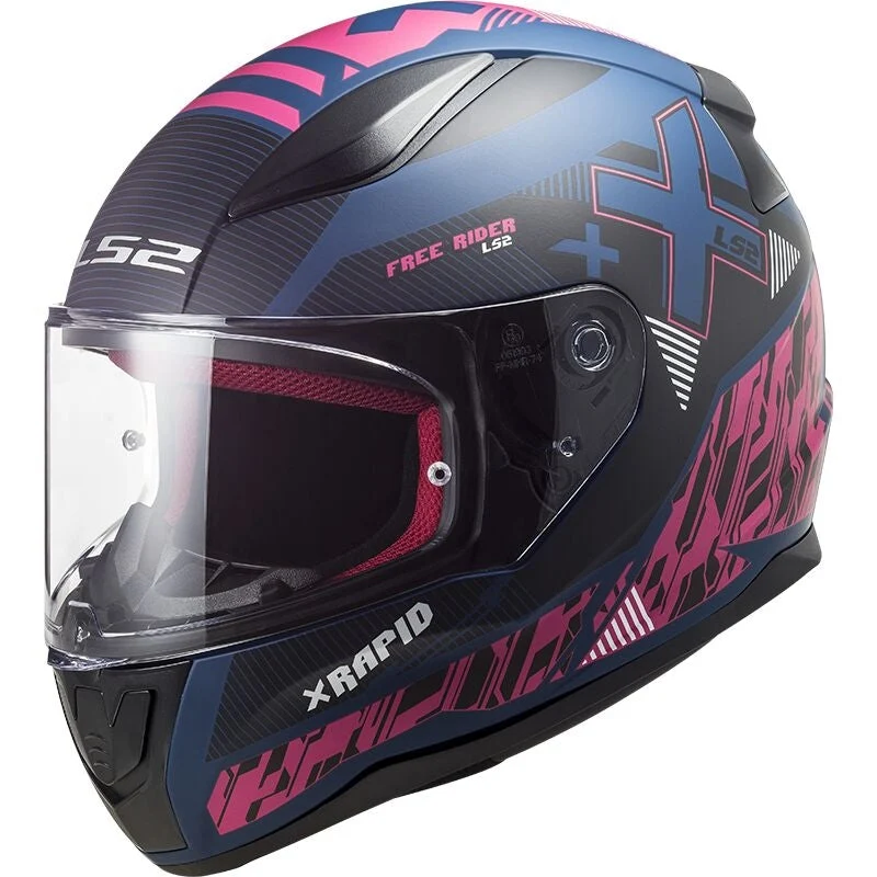 LS2 FF353 RAPID XTREET CAPACETE INTEGRAL DE MOTO MATE AZUL PURPURA - Image 3