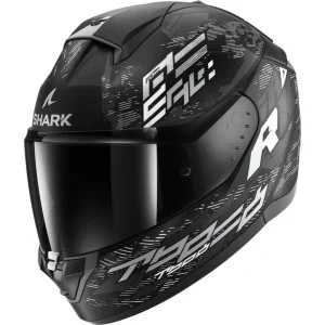 SHARK RIDILL 2 MOTO INTEGRAL CAPACETE PRETO BRANCO PRATA