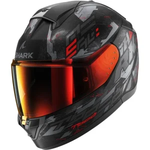 SHARK RIDILLA 2 CAPACETE INTEGRAL DE MOTO PRETO ANTRACITE VERMELHO
