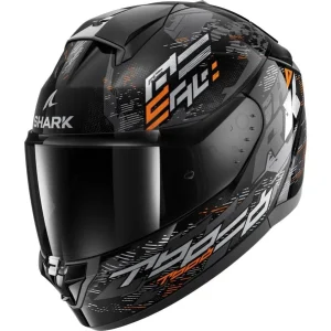 SHARK CASCOS RIDILL 2 MOLOKAI Negro Plata Naranja