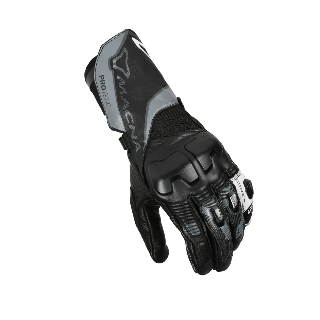 MACNA PROTEGO HOMEM MOTOCICLISTA COURO LUVAS PRETAS