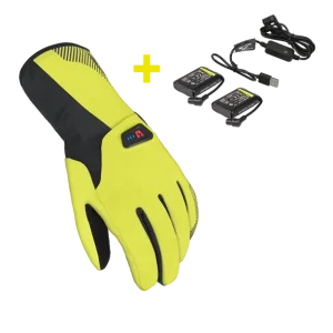 MACNA SPARK KIT HOMEM MOTOCICLETA AQUECIDAS LUVAS PRETAS AMARELAS