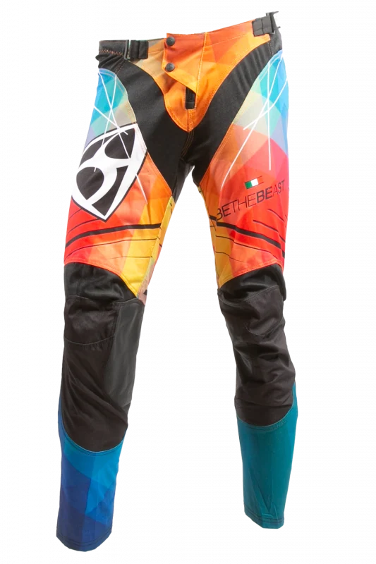 MUGENRACE CR-MNR-2496 MERO CRUZ Moto Textil Calcas Laranja Vermelho