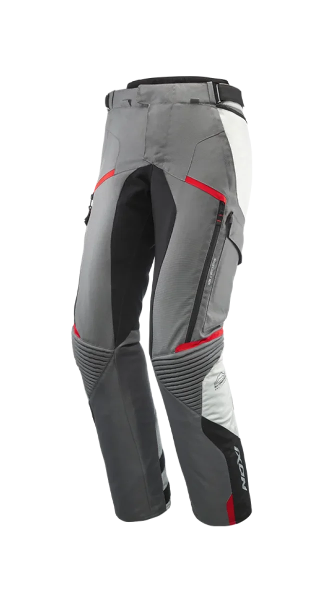 IXON MIDGARD PT MOTO PANTALONES GRIS NEGRO ROJO