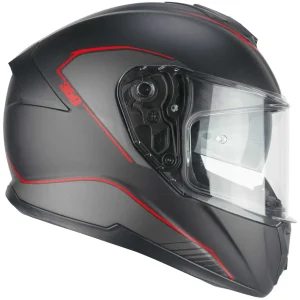 CGM 360G KAD RIDE CAPACETES INTEGRAL DE MOTO PRETO VERMELHO MATE