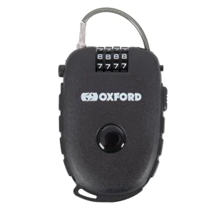 OXFORD - Retractable Combination Cable Lock 75cm Black