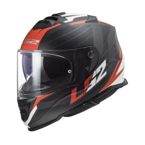 LS2 FF800 STORM NERVE CAPACETE INTEGRAL DE MOTO MATE PRETO VERMELHO