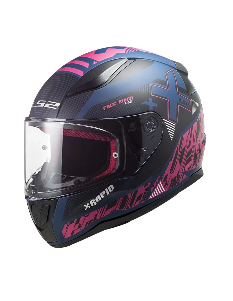LS2 FF353 RAPID XTREET CAPACETE INTEGRAL DE MOTO MATE AZUL PURPURA