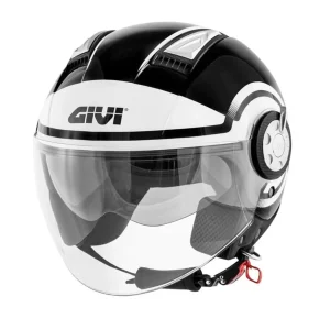 GIVI CASCO JET-R 111/AIR JET.D/ROUND NEGRO/BLANCO