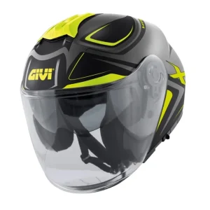 GIVI X.22 PLANETD HYPER Moto Jet Capacete Amarelo Titânio