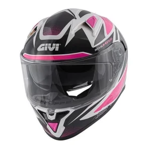 GIVI 50.6 STOCCARDA FOLLOW Moto Integral Capacete Branco Fúcsia