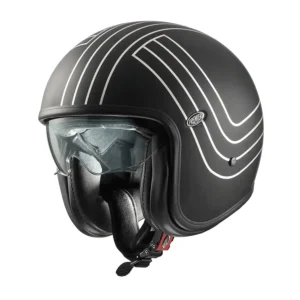 PREMIER VINTAGE EX BM Moto Aberto Capacetes Prata Cromada