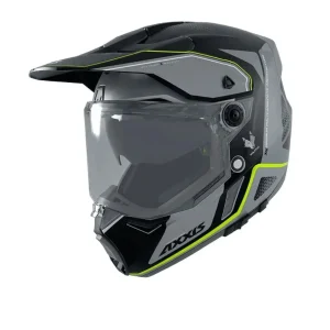 AXXIS-Casco MX803DS WOLF DS ROADRUNNER B2 GRIS BRILLO
