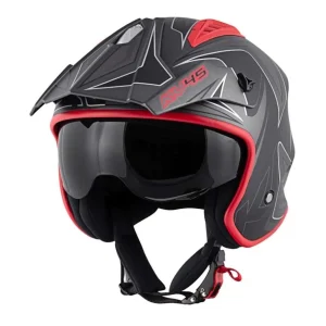 KAPPA - CASCO JET KV45/TRIALD/GEMINI TITANIO-MT/ROJO