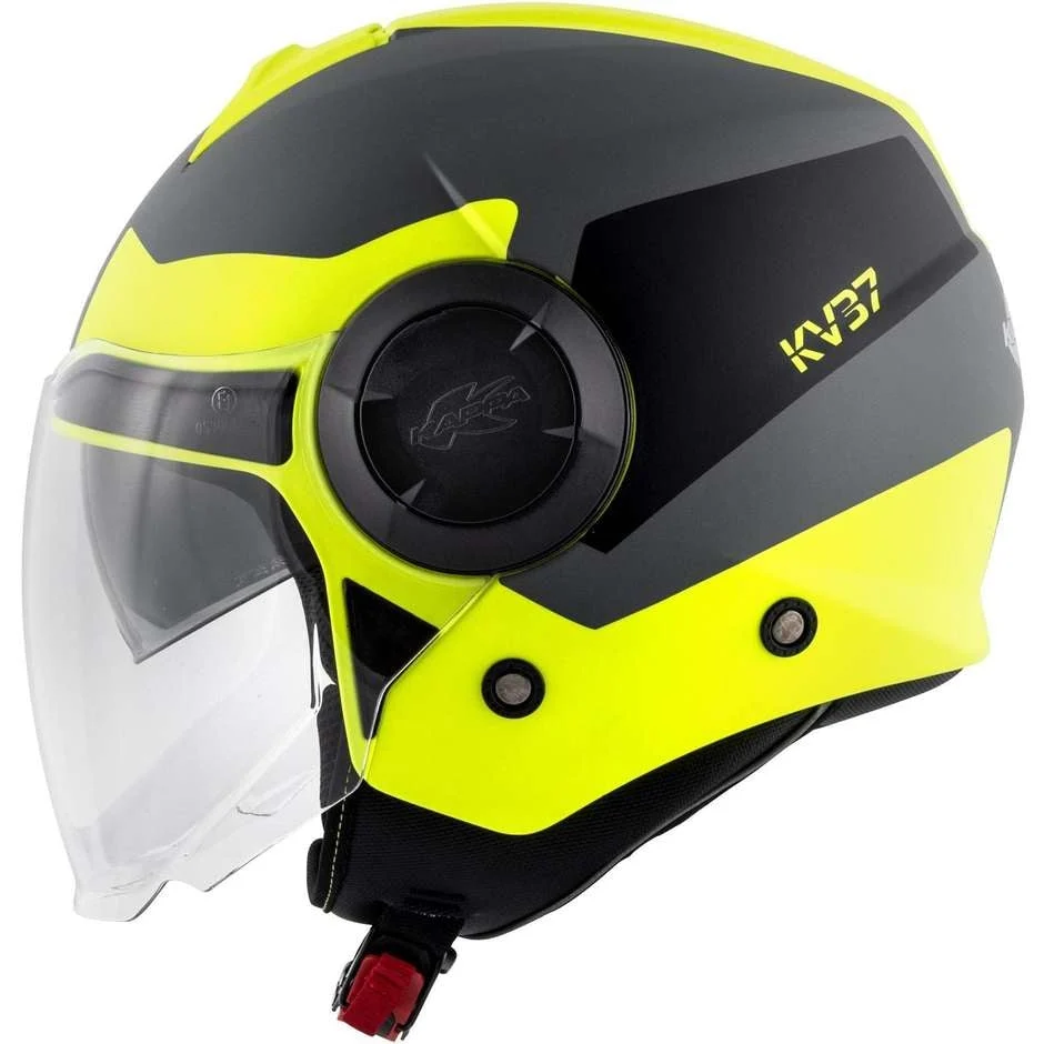 KAPPA - CASCO JET KV37/EVOD/STYLE NEGRO-MT/TITANI/YELLOW - Image 4