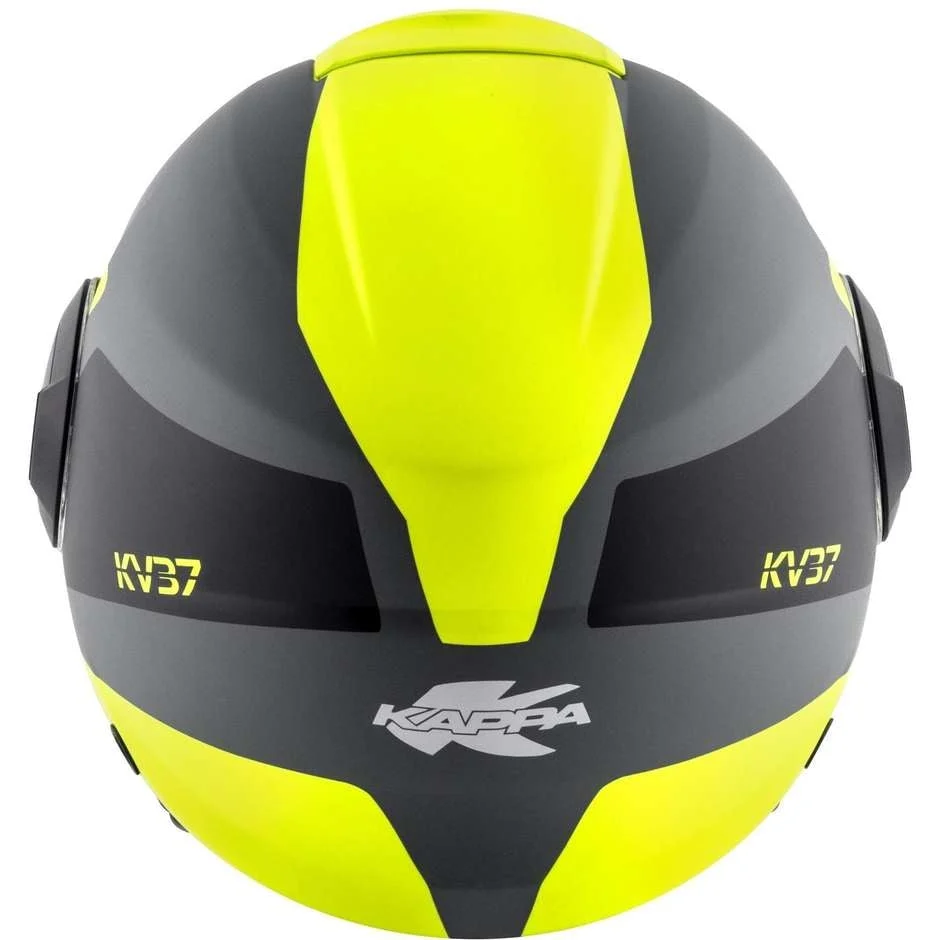 KAPPA - CASCO JET KV37/EVOD/STYLE NEGRO-MT/TITANI/YELLOW - Image 6