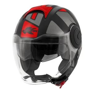 KAPPA - CASCO JET KV37/EVOD/STYLE NEGRO-MT/TITANIO/ROJO