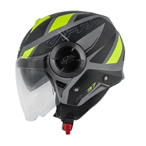 Kappa KV37 EVO SHARP jato Capacete moto preto mate amarelo mate