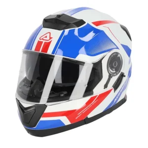 ACERBIS SEREL 22.06 CAPACETE INTEGRAL DE MOTO BRANCO AZUL VERMELHO