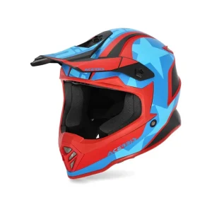 ACERBIS IMPACT STEEL CAPACETE INTEGRAL DE MOTO VERMELHO AZUL