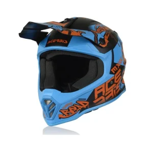 ACERBIS IMPACT STEEL CAPACETE DE MOTO LARANJA AZUL