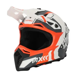 ACERBIS PROFILE 5 CAPACETE DE MOTO BRANCO LARANJA