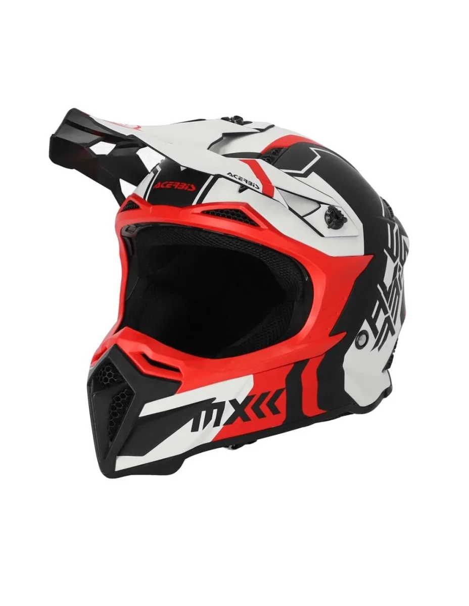 ACERBIS PROFILE 5 CAPACETE DE MOTO BRANCO VERMELHO