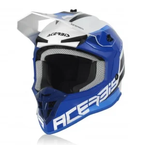 ACERBIS LINEAR MX CAPACETE INTEGRAL DE MOTO BRANCO AZUL