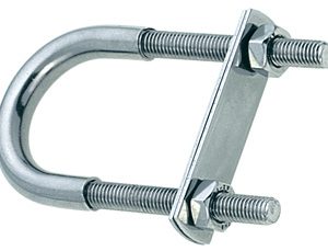 Argolão inox U, 8mm, 10 mm anel, 95cm