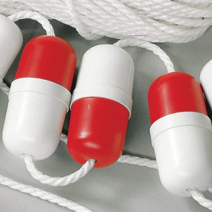 Flutuador de Sinalização – Branco/Vermelho – 140x60mm