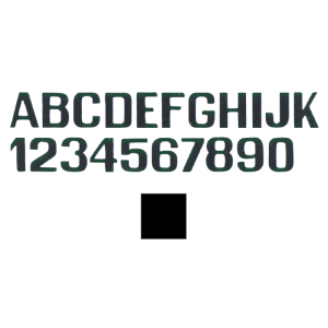 BLACK LETTERS AND NUMBERS MM.150