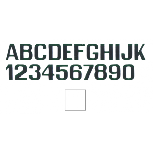 WHITE LETTERS AND NUMBERS MM.200