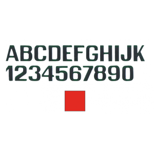 RED LETTERS AND NUMBERS MM.100