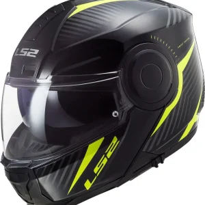 LS2 FF902 SCOPE SKID CAPACETE INTEGRAL DE MOTO PRETO H-V AMARILLO