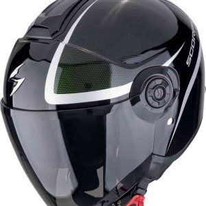 SCORPION EXO-CITY II INTERCITY Cara Abierta Casco Jet Negro Camaleon